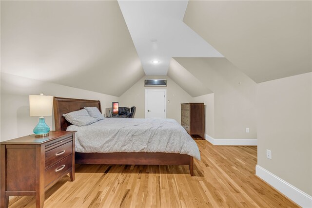 117 W Waters Edge Ln, West Union, SC 29696 - bedroom featuring light wood-style floors, baseboards, and lofted ceiling
