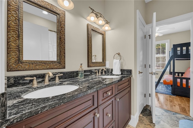 117 W Waters Edge Ln, West Union, SC 29696 - bathroom featuring stone tile floors and double vanity