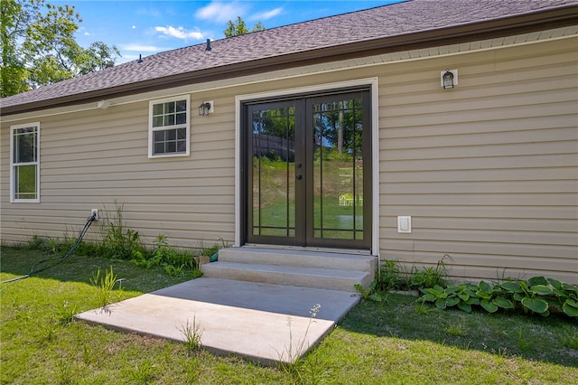 11 Arlington Rd, Greer, SC 29651 - view of exterior entry with french doors and a lawn