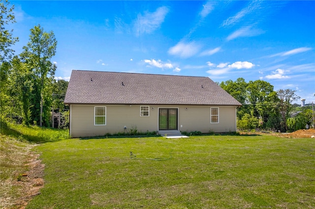 11 Arlington Rd, Greer, SC 29651 - rear view of property featuring french doors and a yard