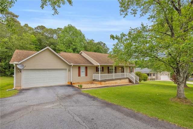 211 Jana Dr, Walhalla, SC 29691 - single story home featuring a porch, a garage, a front lawn, and driveway