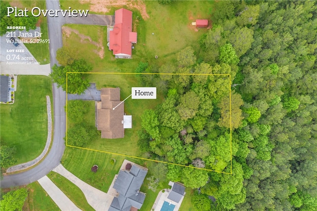 211 Jana Dr, Walhalla, SC 29691 - view of property location with property boundaries highlighted