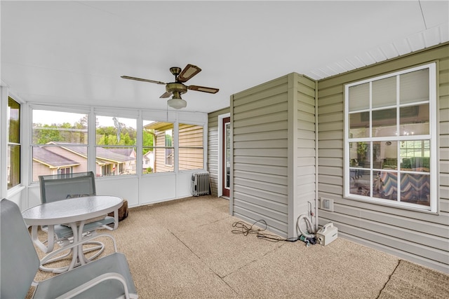 211 Jana Dr, Walhalla, SC 29691 - sunroom / solarium with a ceiling fan and radiator heating unit