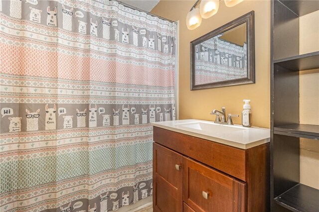 108 Ascot Ct, Easley, SC 29642 - bathroom featuring vanity and a shower with curtain