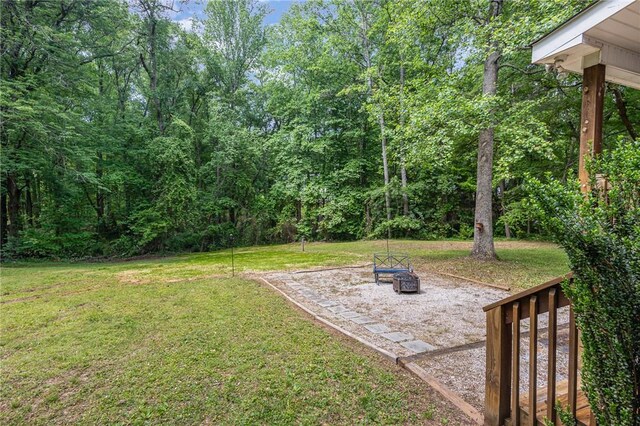 108 Ascot Ct, Easley, SC 29642 - view of grassy yard featuring an outdoor fire pit