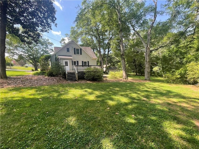 501 Seneca Dr, Seneca, SC 29678 - back of property featuring a deck and a yard