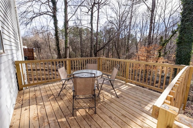 410 S Cove Rd, Seneca, SC 29672 - wooden deck with outdoor dining space