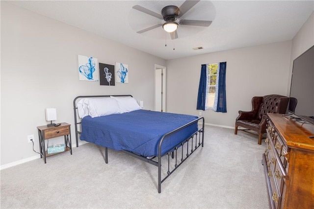 410 S Cove Rd, Seneca, SC 29672 - bedroom featuring light colored carpet, baseboards, and a ceiling fan