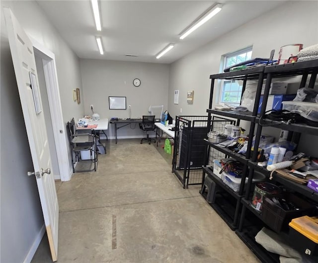 261 N Mcallister Rd, Liberty, SC 29657 - home office with concrete flooring and baseboards