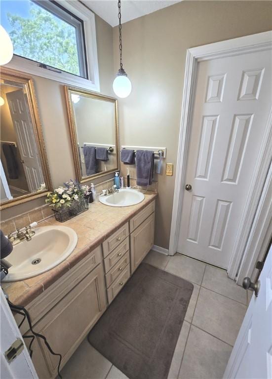 261 N Mcallister Rd, Liberty, SC 29657 - full bath with tile patterned floors and double vanity