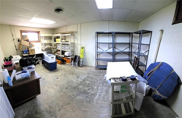 261 N Mcallister Rd, Liberty, SC 29657 - basement with a drop ceiling and concrete block wall