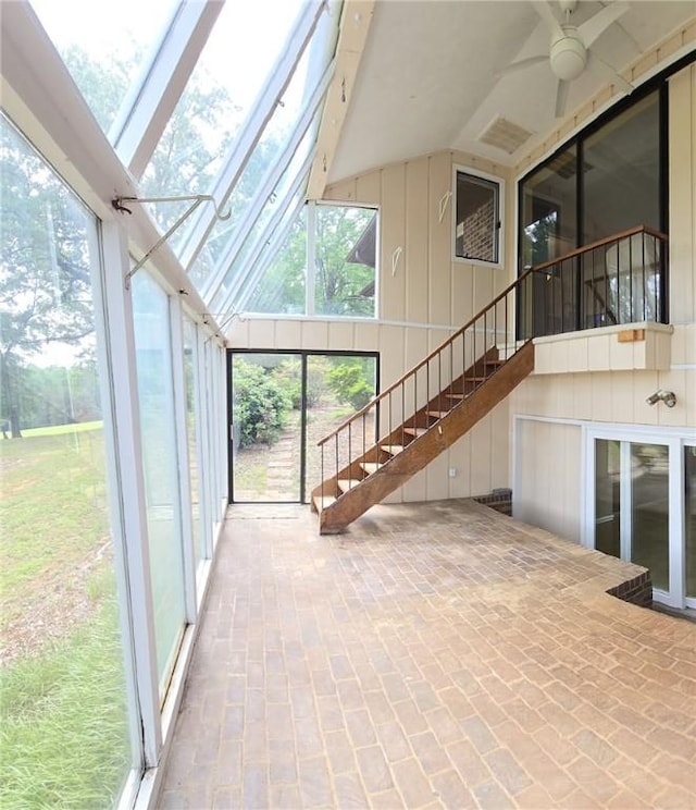 261 N Mcallister Rd, Liberty, SC 29657 - unfurnished sunroom with vaulted ceiling