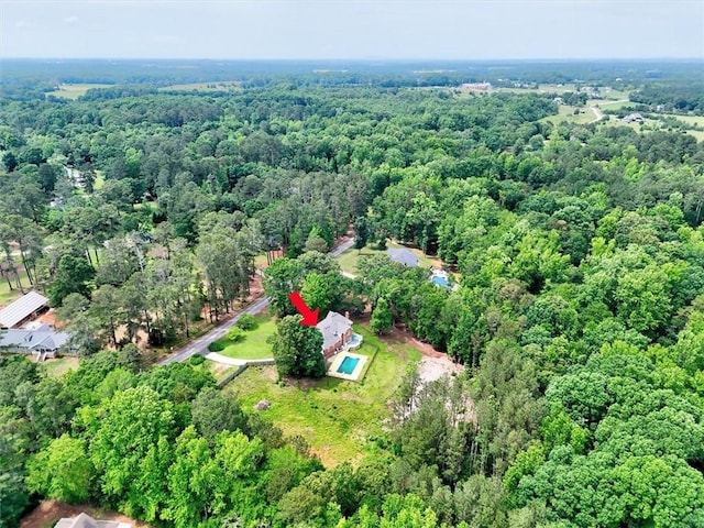 1208 Marett Rd, Pendleton, SC 29670 - aerial overview of property's location featuring a heavily wooded area