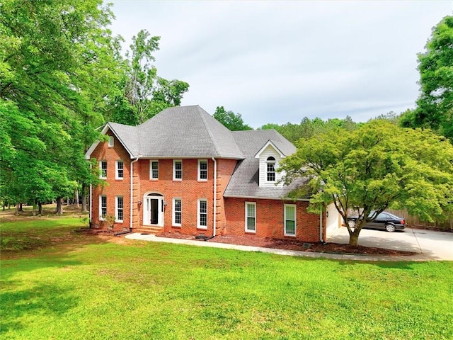 1208 Marett Rd, Pendleton, SC 29670 - colonial house featuring brick siding and a front lawn