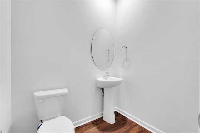 204 Lily Pond Pl, Easley, SC 29642 - half bathroom with wood finished floors, toilet, and baseboards