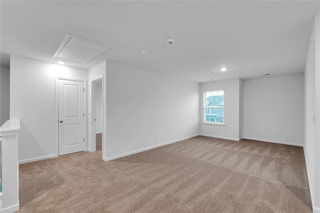 204 Lily Pond Pl, Easley, SC 29642 - carpeted spare room featuring attic access, baseboards, recessed lighting, and a smoke detector