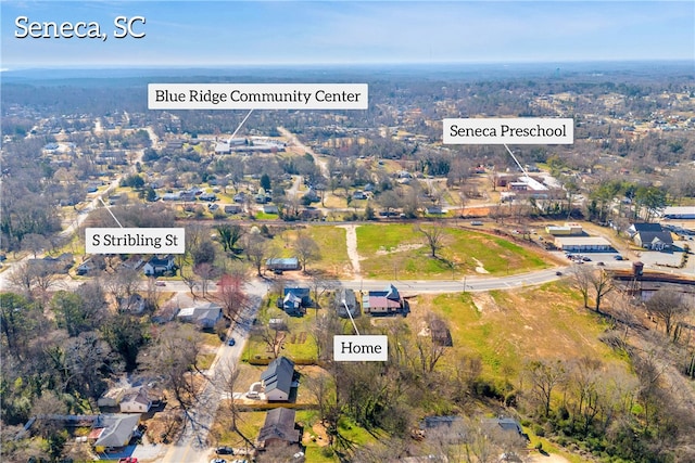 731 E Main St, Seneca, SC 29678 - aerial view of property and surrounding area