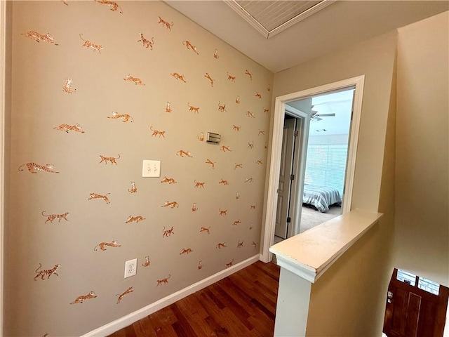 833 Old Greenville Hwy Unit 323, Clemson, SC 29631 - corridor with wood finished floors and baseboards