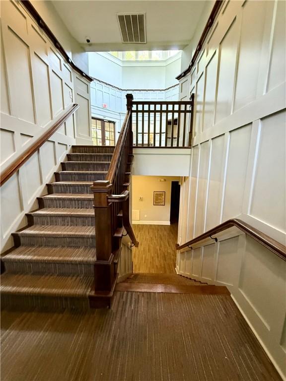 833 Old Greenville Hwy Unit 323, Clemson, SC 29631 - stairway with wood finished floors