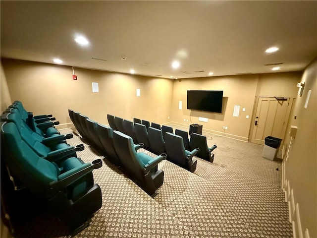 833 Old Greenville Hwy Unit 323, Clemson, SC 29631 - home theater room featuring recessed lighting, baseboards, and carpet flooring