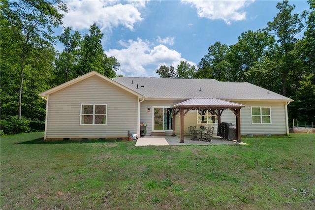 1019 Glen Rd, Seneca, SC 29672 - rear view of property featuring crawl space, a gazebo, a patio, and a yard