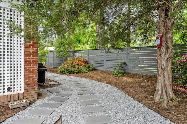 227 S Main St, Honea Path, SC 29654 - fenced backyard featuring grilling area