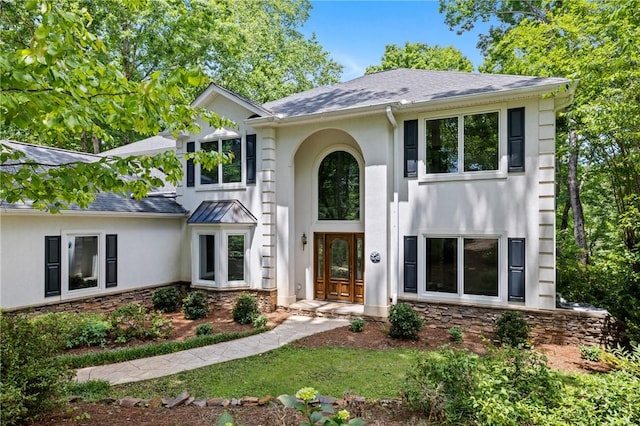 118 Pinnacle Pointe Dr, Seneca, SC 29672 - view of front of property with stone siding, stucco siding, and a shingled roof