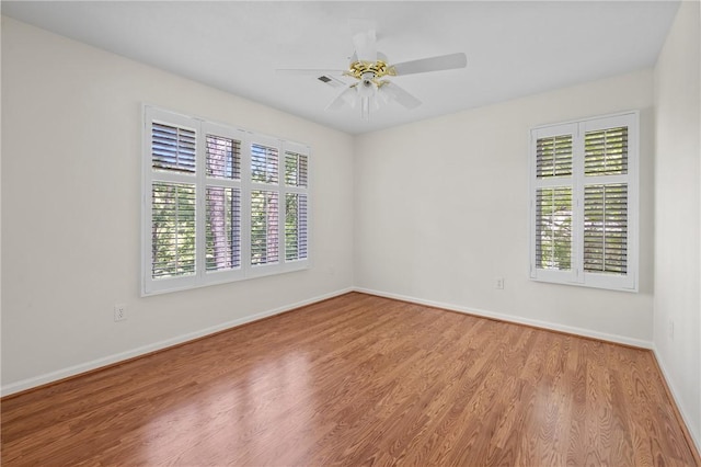 118 Pinnacle Pointe Dr, Seneca, SC 29672 - unfurnished room featuring wood finished floors, a ceiling fan, and baseboards