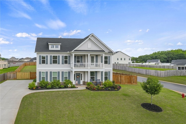 400 N Oak Crest Dr, Belton, SC 29627 - neoclassical home with a balcony, covered porch, and driveway