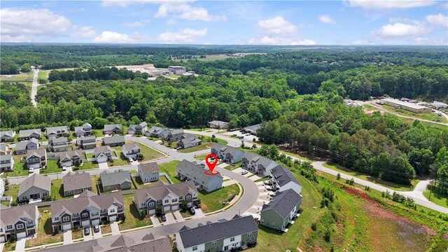 406 Bee Cove Way, Pendleton, SC 29670 - aerial view of residential area featuring a heavily wooded area
