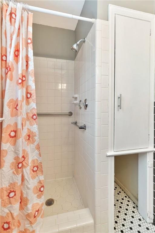 2400 Lane Ave, Anderson, SC 29621 - full bath with a shower stall and tile patterned flooring
