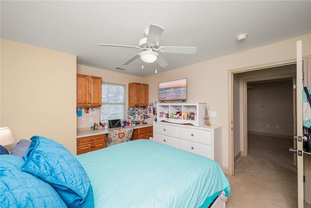 1523 Gadwell Way, Seneca, SC 29678 - bedroom featuring light carpet, a ceiling fan, and a textured ceiling