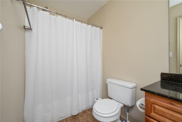 1523 Gadwell Way, Seneca, SC 29678 - bathroom with toilet, vanity, and a shower with shower curtain