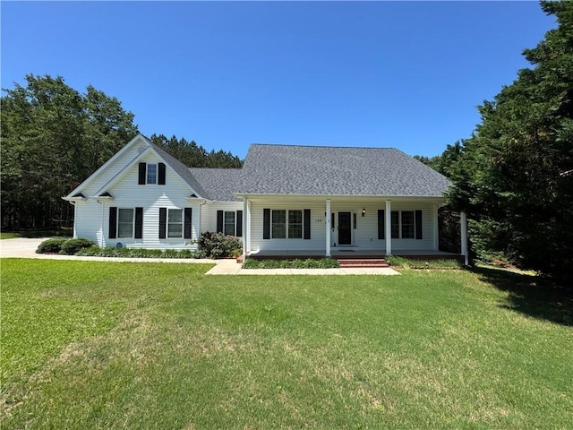 106 Dewars Trl, Anderson, SC 29621 - view of front of property with covered porch, a front yard, and roof with shingles