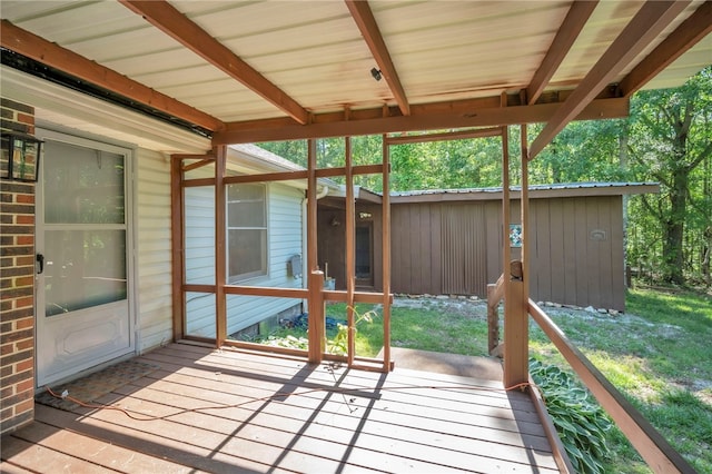 466 Whetstone Rd, Mountain Rest, SC 29664 - wooden deck featuring a lawn