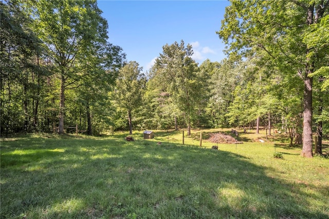 466 Whetstone Rd, Mountain Rest, SC 29664 - view of green lawn with a wooded view