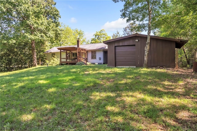 466 Whetstone Rd, Mountain Rest, SC 29664 - view of grassy yard with a wooden deck