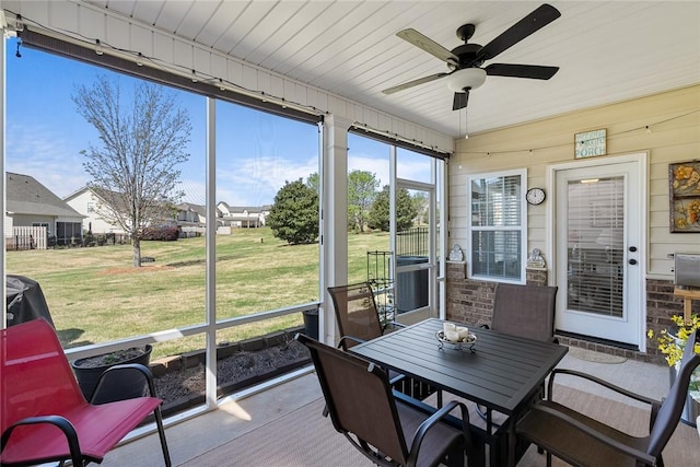 133 Shipyard Cir, Anderson, SC 29621 - sunroom / solarium featuring a ceiling fan and outdoor dining area