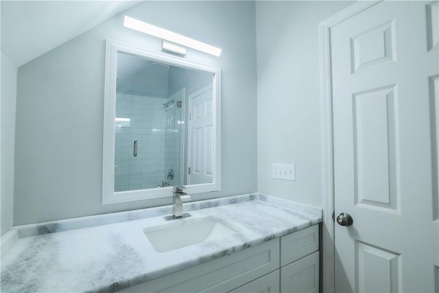 425 Lakewood Dr, Townville, SC 29689 - bathroom featuring vanity and a shower