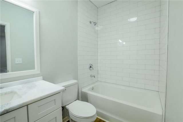 425 Lakewood Dr, Townville, SC 29689 - full bath with vanity, toilet, and shower / tub combination