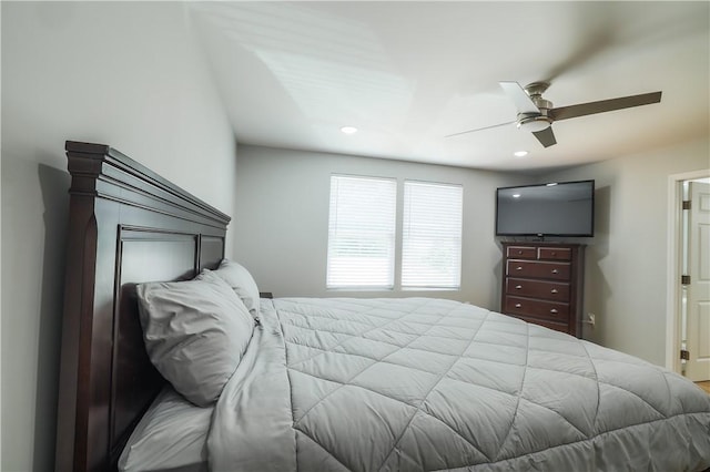 425 Lakewood Dr, Townville, SC 29689 - bedroom featuring a ceiling fan and recessed lighting