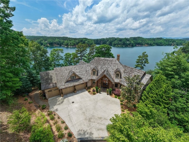117 Misty Water Loop, Sunset, SC 29685 - aerial view of property and surrounding area with a heavily wooded area and a nearby body of water