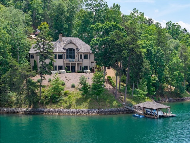 117 Misty Water Loop, Sunset, SC 29685 - view of subject property featuring a nearby body of water and a heavily wooded area
