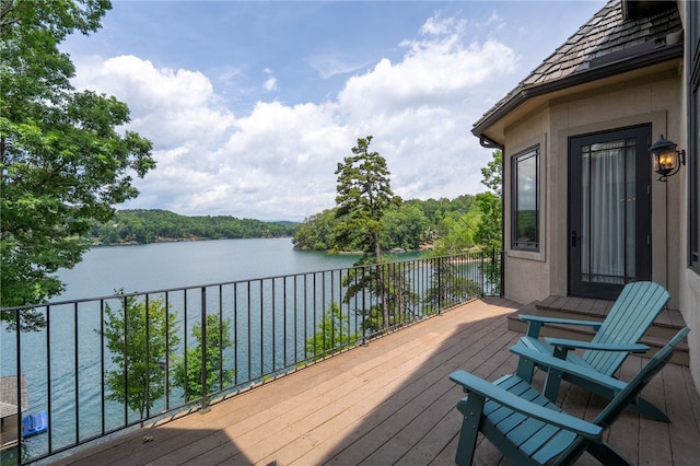 117 Misty Water Loop, Sunset, SC 29685 - wooden terrace with a water view