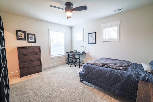 117 Founders Blvd, Central, SC 29630 - bedroom with multiple windows, carpet floors, baseboards, and ceiling fan