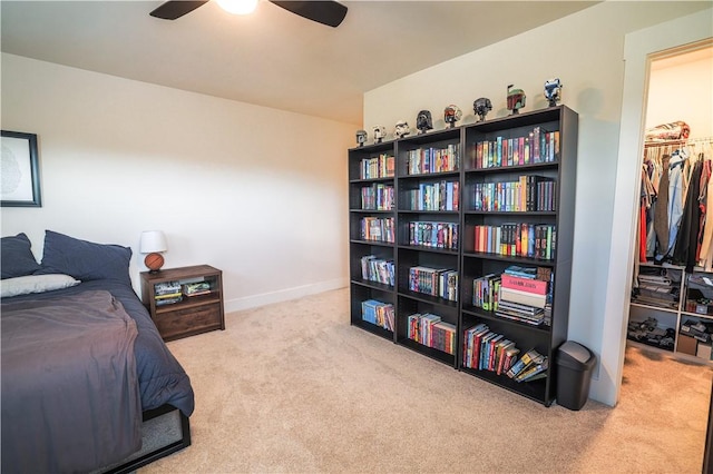 117 Founders Blvd, Central, SC 29630 - carpeted bedroom featuring a walk in closet, baseboards, a closet, and ceiling fan