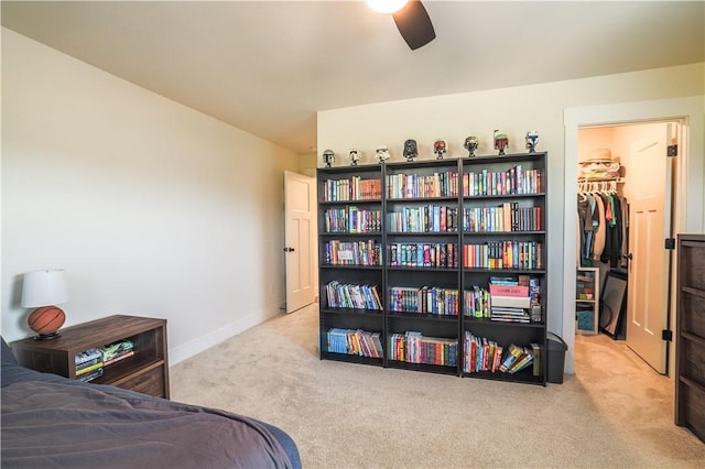 117 Founders Blvd, Central, SC 29630 - carpeted bedroom featuring baseboards, ceiling fan, and a walk in closet