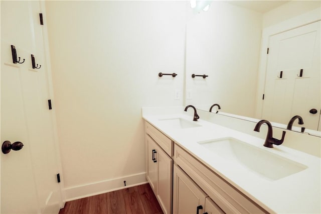 117 Founders Blvd, Central, SC 29630 - full bathroom featuring wood finished floors, double vanity, and baseboards