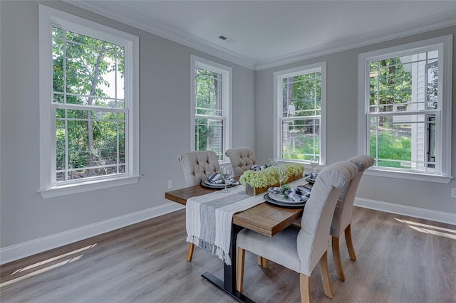 629 Mountain View Rd, Williamston, SC 29697 - dining room with crown molding and wood finished floors