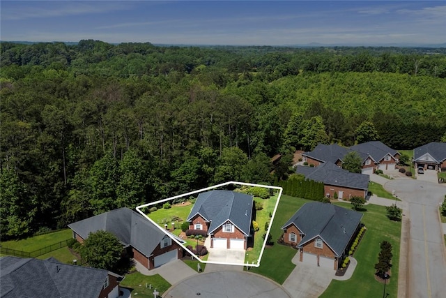 704 Nottingham Ct, Seneca, SC 29672 - aerial perspective of suburban area featuring property parcel outlined